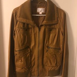 Mustard color bomber jacket